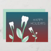 ハッピーホリデー開花歯 招待状 (正面/裏面)