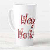 ハッピーホリデー飾文字 カフェラテマグ (左アングル)