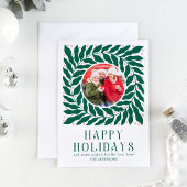 ハッピーホリデー2フォトスクモダンリッはっきりしたトフローラ シーズンカード