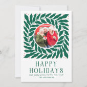 ハッピーホリデー2フォトスクモダンリッはっきりしたトフローラ シーズンカード (正面)