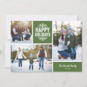 ハッピーホリデー3フォトコラージュ シーズンカード (正面)