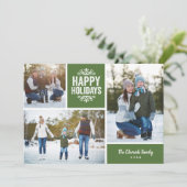 ハッピーホリデー3フォトコラージュ シーズンカード (スタンド正面)