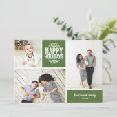 ハッピーホリデー3フォトコラージュ シーズンカード (スタンド正面)