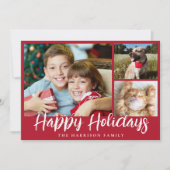 ハッピーホリデー3フォトスクリプト シーズンカード (正面)