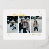 ハッピーホリデー3写真 箔シーズンカード (正面)