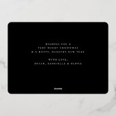 ハッピーホリデー3写真 箔シーズンカード (裏面)