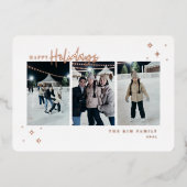 ハッピーホリデー3写真 箔シーズンカード (正面)