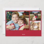 ハッピーホリデー4フォトスクリプト シーズンカード (裏面)