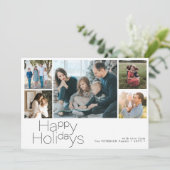 ハッピーホリデー5枚フォトコラージュモダン シーズンカード (スタンド正面)