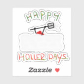 ハッピーホリデー5 – 雪をショベル。 シール (シート)