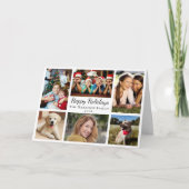 ハッピーホリデー6フォトコラージクリスマス シーズンカード (正面)