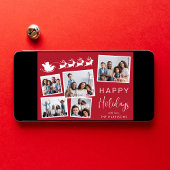 ハッピーホリデー6フォトサンタスレレッドクリスマス シーズンカード