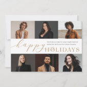 ハッピーホリデー6フォトビジネスホリデーカード シーズンカード (正面)