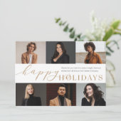 ハッピーホリデー6フォトビジネスホリデーカード シーズンカード (スタンド正面)