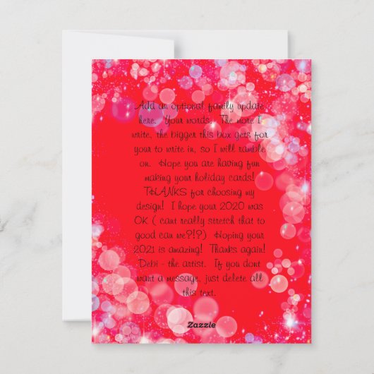 ハッピーホリデー - あなたの写真とパーソナライズされたメッセージ シーズンカード (裏面)