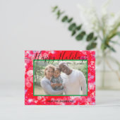 ハッピーホリデー - あなたの写真とパーソナライズされたメッセージ シーズンカード (スタンド正面)