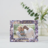 ハッピーホリデー - あなたの写真とパーソナライズされたメッセージ シーズンカード (スタンド正面)