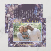 ハッピーホリデー - あなたの写真とパーソナライズされたメッセージ シーズンカード (正面/裏面)