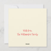 ハッピーホリデー – かわいいクリスマスサンタキャットマンガ シーズンカード (裏面)