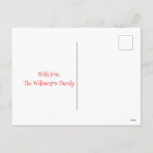 ハッピーホリデー – かわいいクリスマスサンタキャットマンガ シーズンポストカード (裏面)