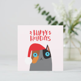 ハッピーホリデー – かわいいクリスマス猫の漫画 シーズンカード