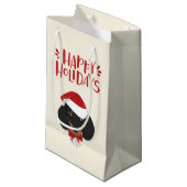 ハッピーホリデー – かわいいサンタザードシュント – クリスマス スモールペーパーバッグ (正面アングル)