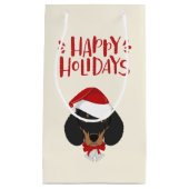 ハッピーホリデー – かわいいサンタザードシュント – クリスマス スモールペーパーバッグ (正面)