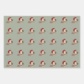 ハッピーホリデー！かわいいベビーモンキー ラッピングペーパーシート (正面3)