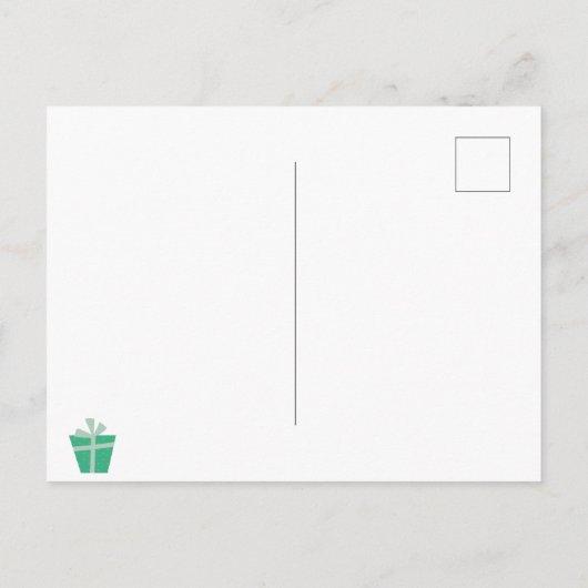 ハッピーホリデー!かわいいホッキョクグマのクリスマス ポストカード (裏面)