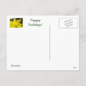 ハッピーホリデー!イエローリリー花はがき シーズンポストカード (裏面)