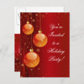 ハッピーホリデー インビテーションポストカード (正面/裏面)