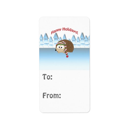 ハッピーホリデー!ウィンターヘッジホッグ ラベル (正面)
