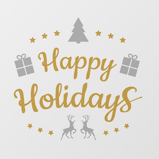 ハッピーホリデー ウィンドウサイン (シート)