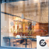 ハッピーホリデー ウィンドウサイン (カフェ窓)