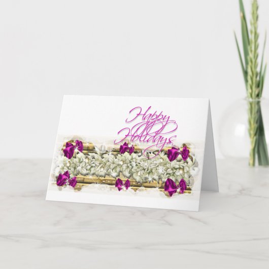 「ハッピーホリデー」エレガントフェスティバル シーズンカード (正面)