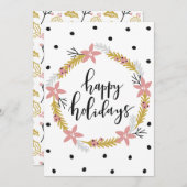 ハッピーホリデー オリジナルメッセージを書いて シーズンカード (正面/裏面)