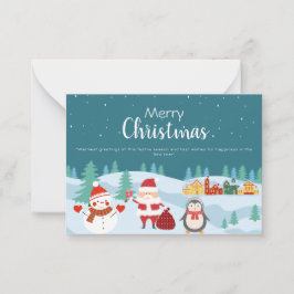 ハッピーホリデー オーダーメイド モダン クリスマスカード ノートカード