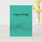 ハッピーホリデー!カスタマイズ可能なカード カード (黄色い花)