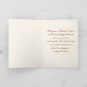 ハッピーホリデー。カスタマイズ可能なクリスマスフォトカード シーズンカード (内部)