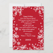 ハッピーホリデー。カスタムクリスマスのフラットフォトカード シーズンカード (裏面)