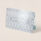 ハッピーホリデー。カスタムフォトラグジュアリ 箔カード (正面)