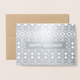 ハッピーホリデー。カスタムフォトラグジュアリ 箔カード