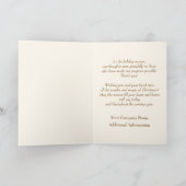 ハッピーホリデー。カスタムロゴ企業のカード シーズンカード (内部)