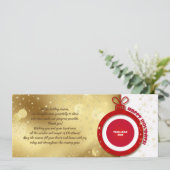 ハッピーホリデー。カスタムロゴ企業のカード 招待状 (スタンド正面)