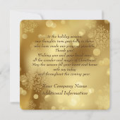 ハッピーホリデー。カスタムロゴ企業のカード 招待状 (裏面)