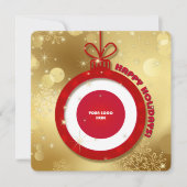 ハッピーホリデー。カスタムロゴ企業のカード 招待状 (正面)