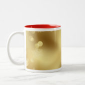 ハッピーホリデー。カスタムロゴ ツートーンマグカップ (左)