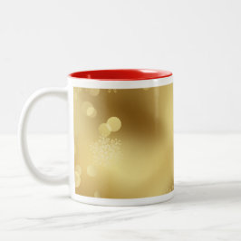 ハッピーホリデー。カスタムロゴ ツートーンマグカップ