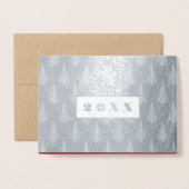 ハッピーホリデー |カスタム年高級ホイル実在カード 箔カード (封筒付き正面)