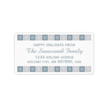 「ハッピーホリデー」カスタム文字住所 シール